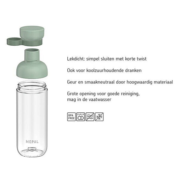 waterfles vita 900 ml - nordic black