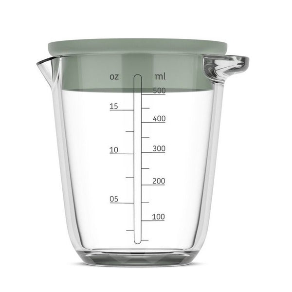 glas maatbeker chef it 500 ml met deksel - nordic sage