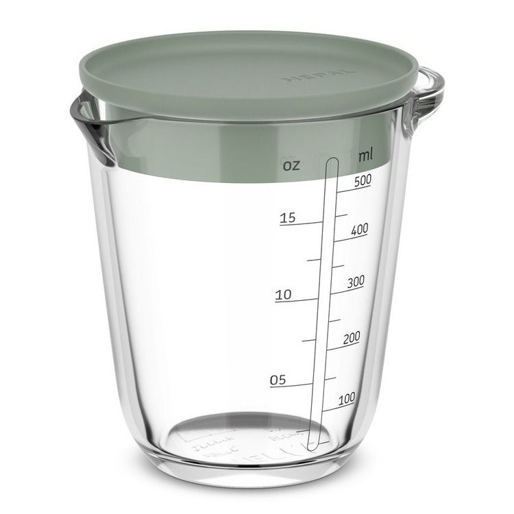 glas maatbeker chef it 500 ml met deksel - nordic sage