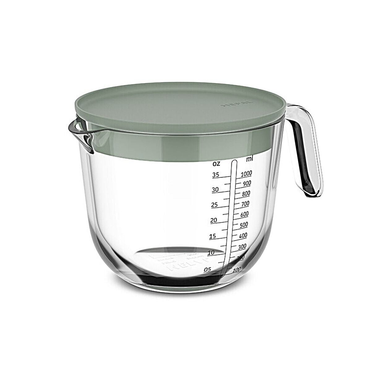 glas maatbeker chef it 1000 ml met deksel - nordic sage