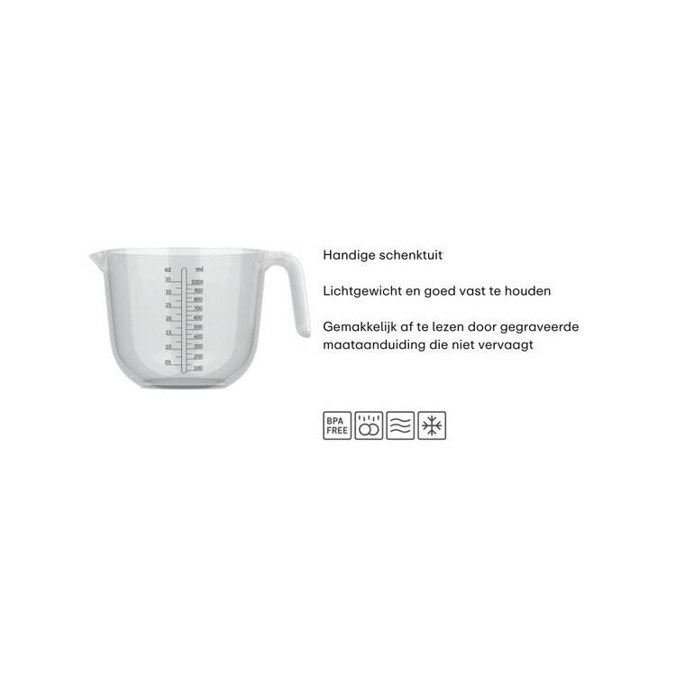 maatbeker chef it 1000 ml - helder