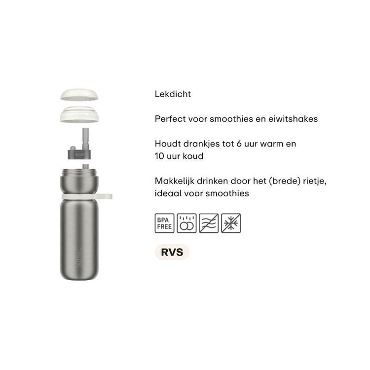 isoleerfles twist sport 600 ml - graphite black