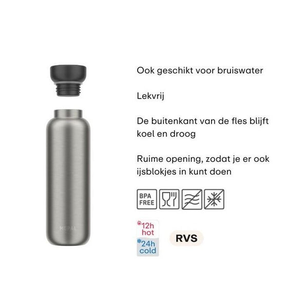 isoleerfles ellipse 500 ml - nordic black