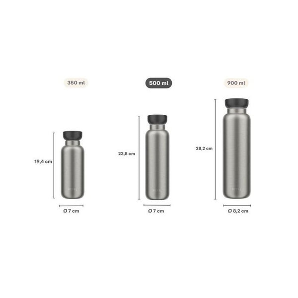 isoleerfles ellipse 500 ml - nordic black