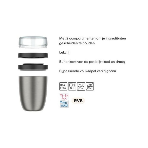 isoleer lunchpot ellipse - nordic black