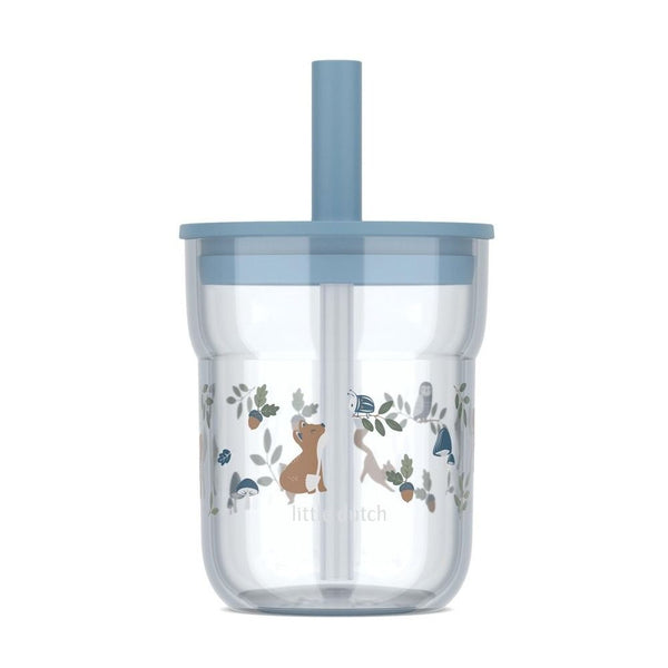 kinderglas mio 250 ml met rietje - forest friends