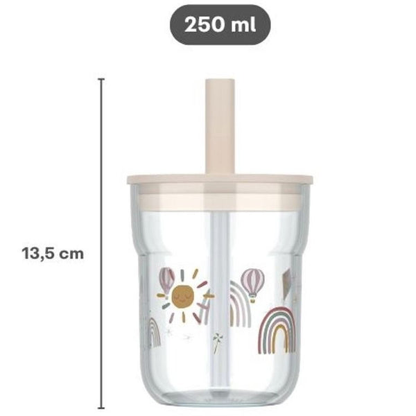 kinderglas mio 250 ml met rietje - forest friends