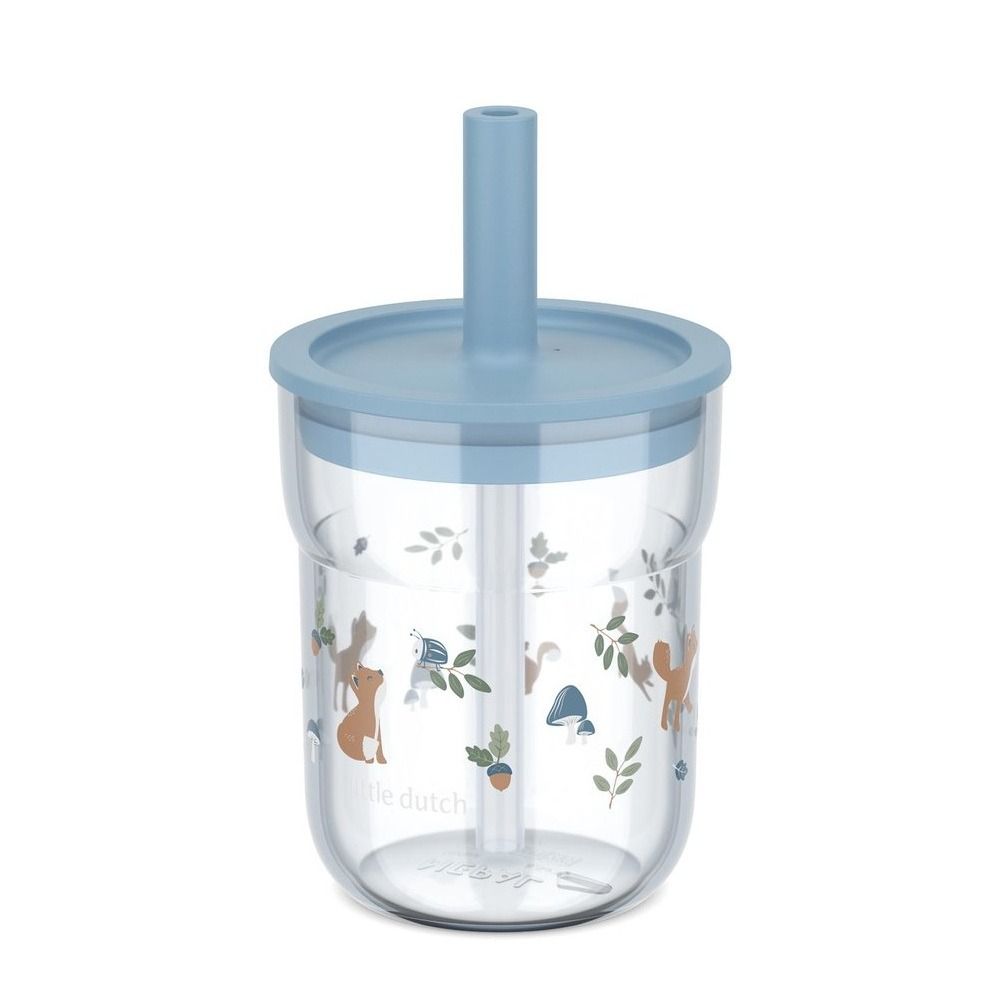 kinderglas mio 250 ml met rietje - forest friends