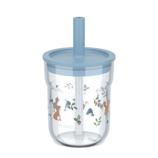 kinderglas mio 250 ml met rietje - forest friends