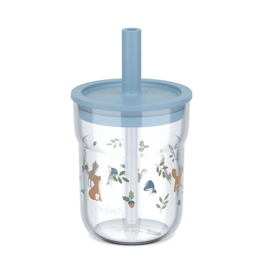 kinderglas mio 250 ml met rietje - forest friends
