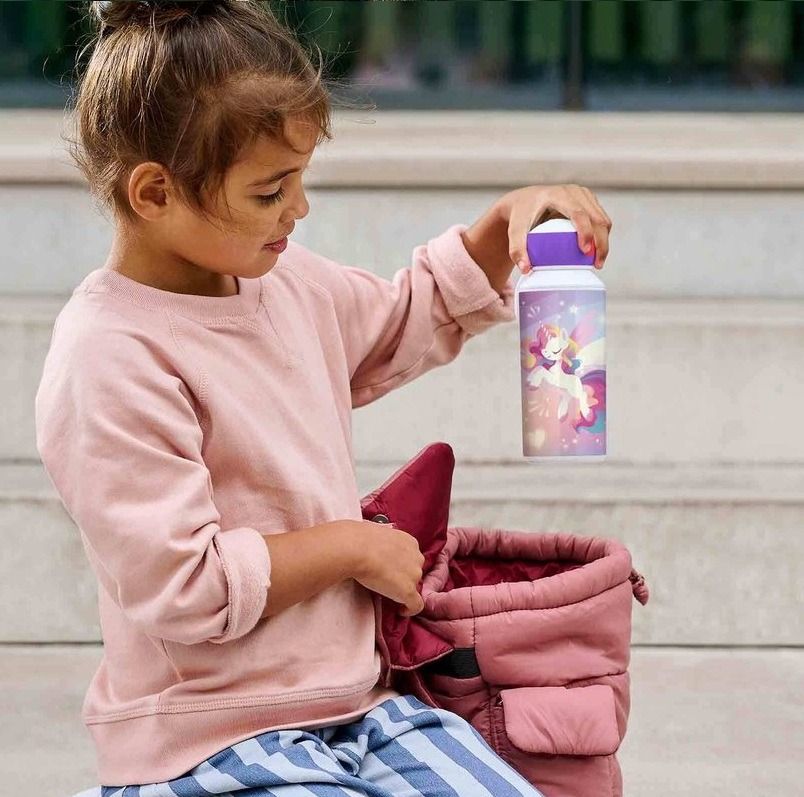 drinkfles pop-up campus 400 ml - unicorn glow