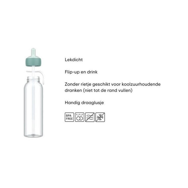 waterfles flip-up campus 500 ml - cool blue