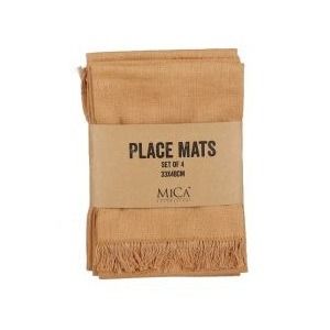 Villia placemat bruin 4 stuks - l48xb33cm