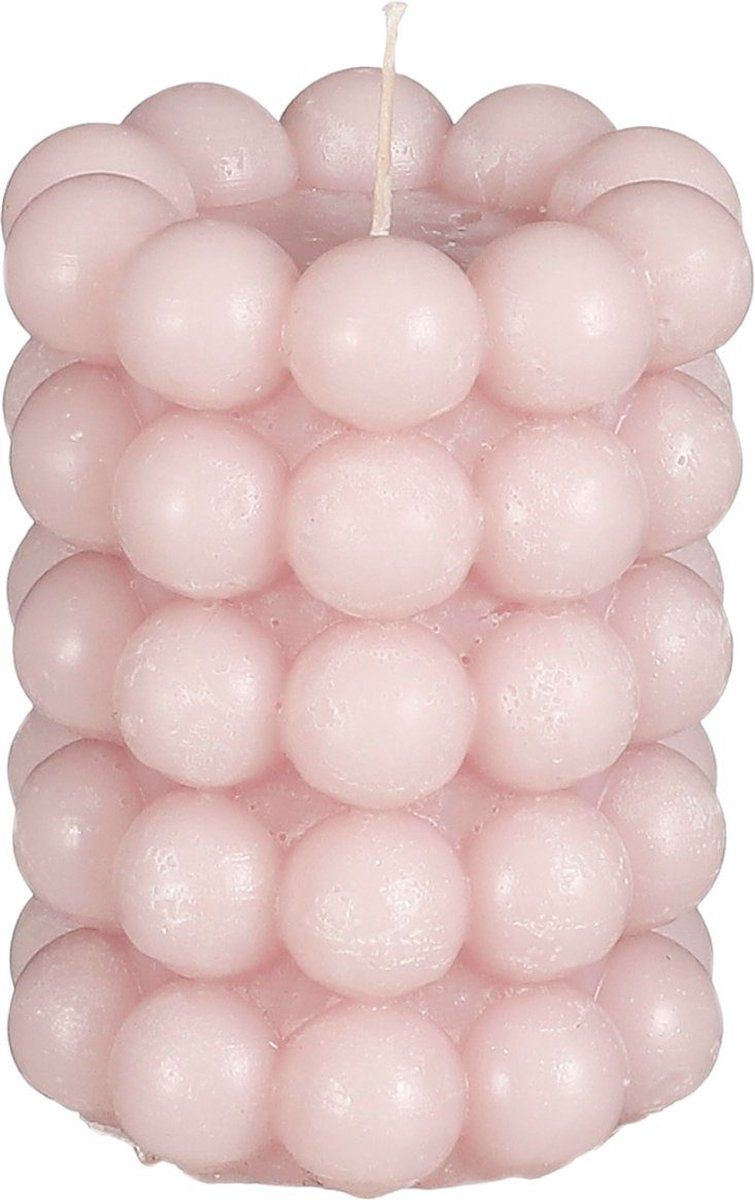Bubble kaars mauve - h9,5xd7,5cm