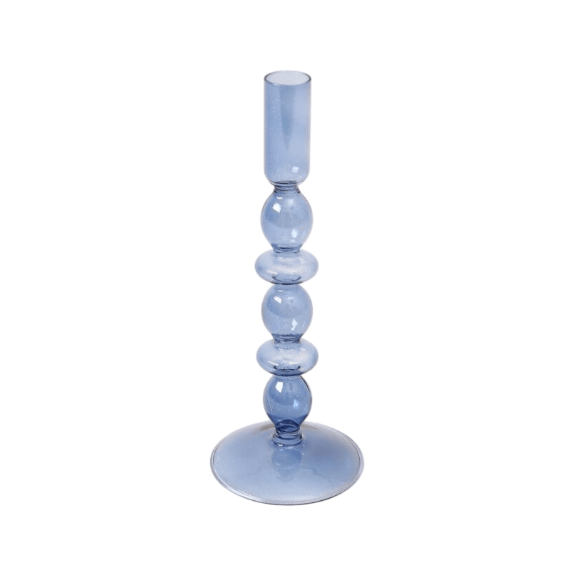 Lance kandelaar blauw - h24xd9cm