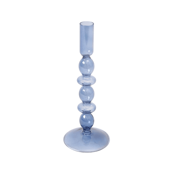 Lance kandelaar blauw - h24xd9cm
