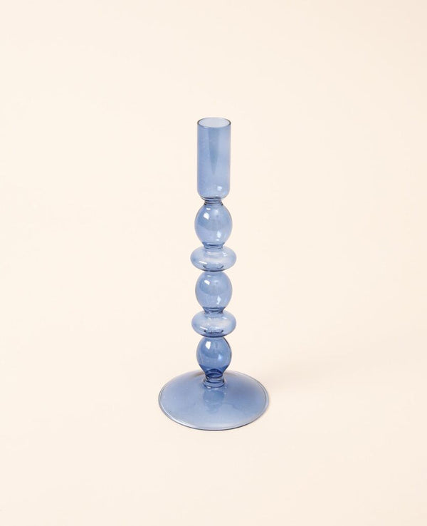Lance kandelaar blauw - h24xd9cm