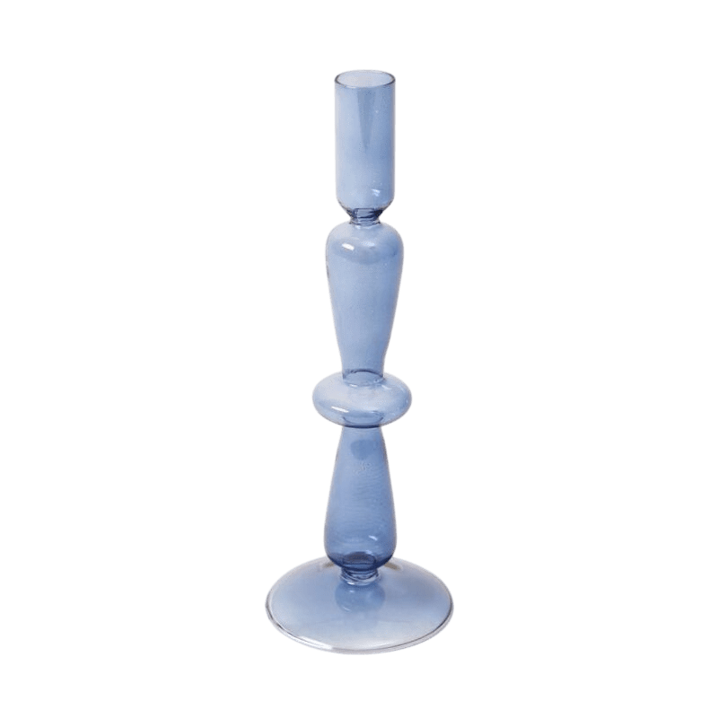 Megan kandelaar blauw - h25xd9cm