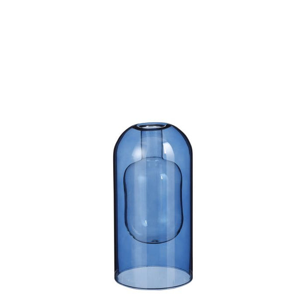 Arda single flower vaas blauw - h17xd9cm