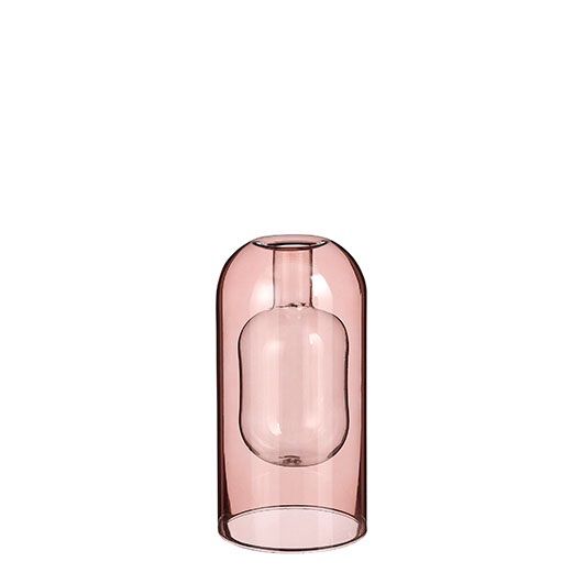 Arda single flower vaas roze - h17xd9cm