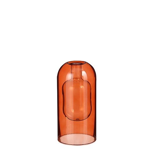 Arda single flower vaas oranje - h17xd9cm