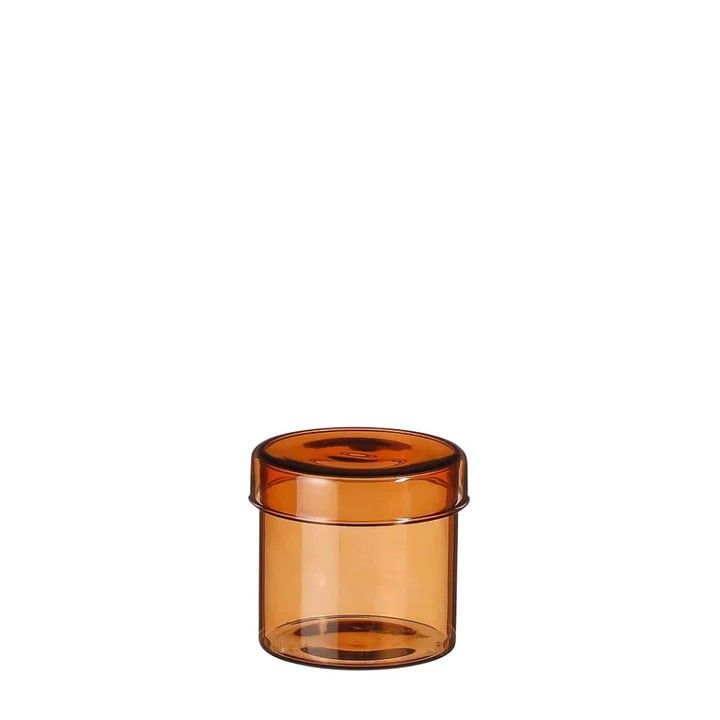 Cannes voorraadpot glas bruin - h8xd8cm