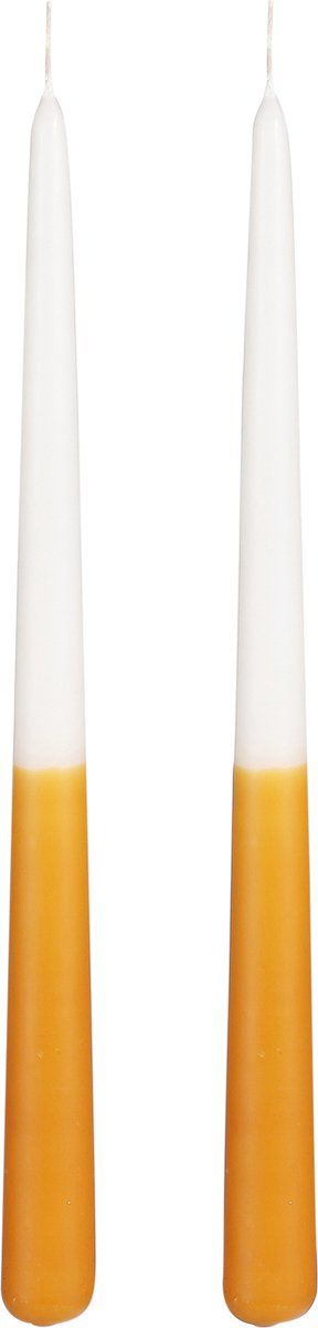 Dip-dye dinerkaars oranje 2 stuks - h30xd2,2cm