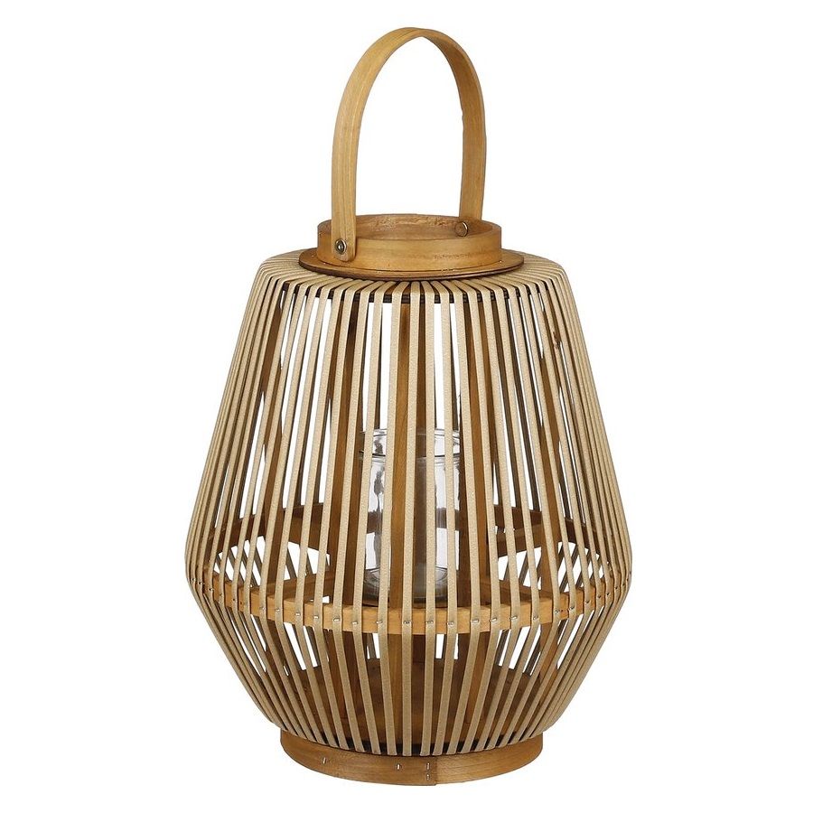 Havard windlicht bruin - h37xd31cm