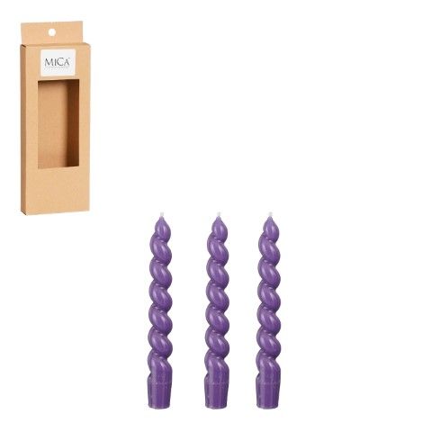 Twist dinerkaars d.blauw glaze 3 stuks - h18,5xd2,4cm