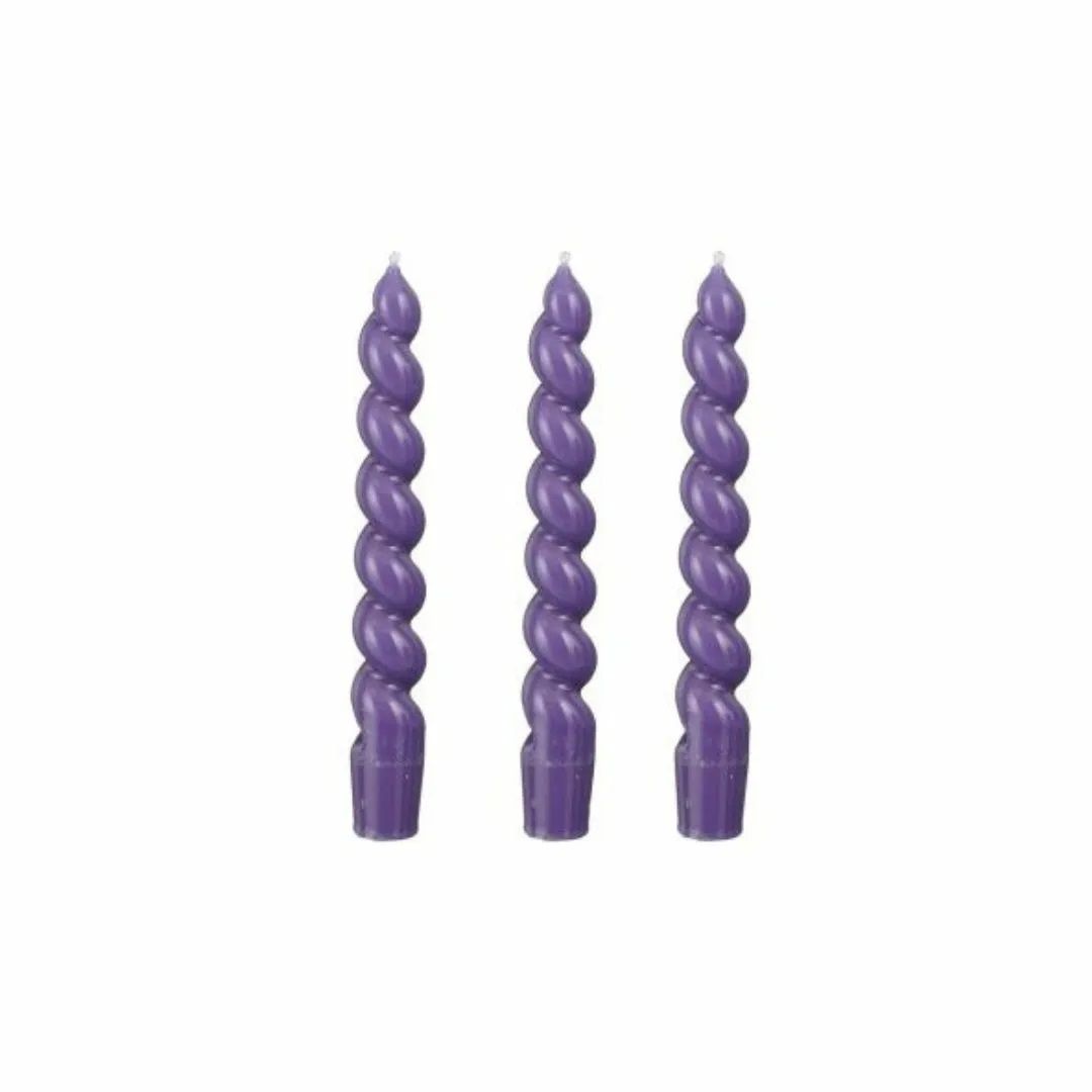 Twist dinerkaars d.blauw glaze 3 stuks - h18,5xd2,4cm