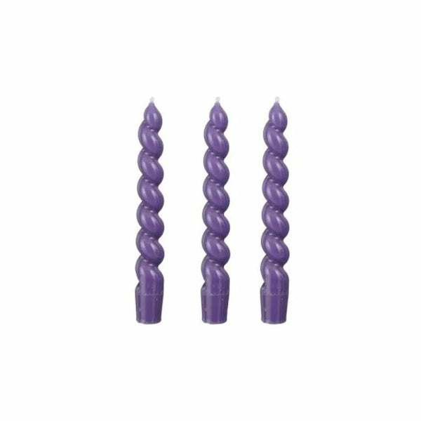 Twist dinerkaars d.blauw glaze 3 stuks - h18,5xd2,4cm