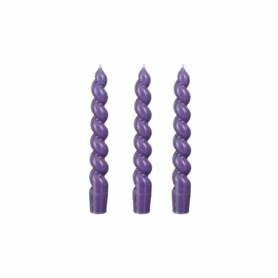 Twist dinerkaars d.blauw glaze 3 stuks - h18,5xd2,4cm