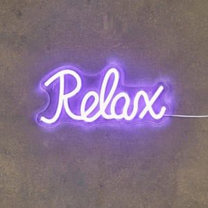 Neon light RELAX paars IP44 adapter included - l28xb13xh1,2cm