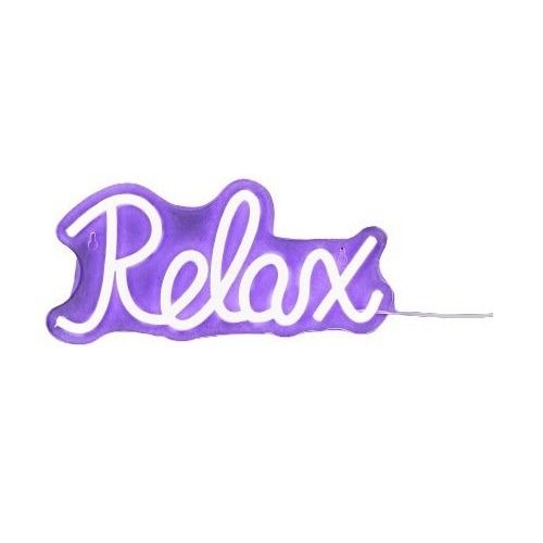 Neon light RELAX paars IP44 adapter included - l28xb13xh1,2cm
