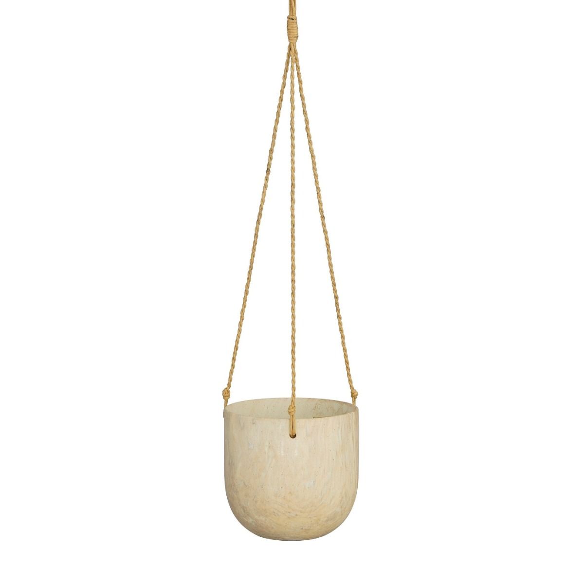 Trentino pot rond hangend creme - h14xd15cm