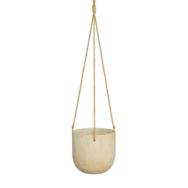 Trentino pot rond hangend creme - h14xd15cm