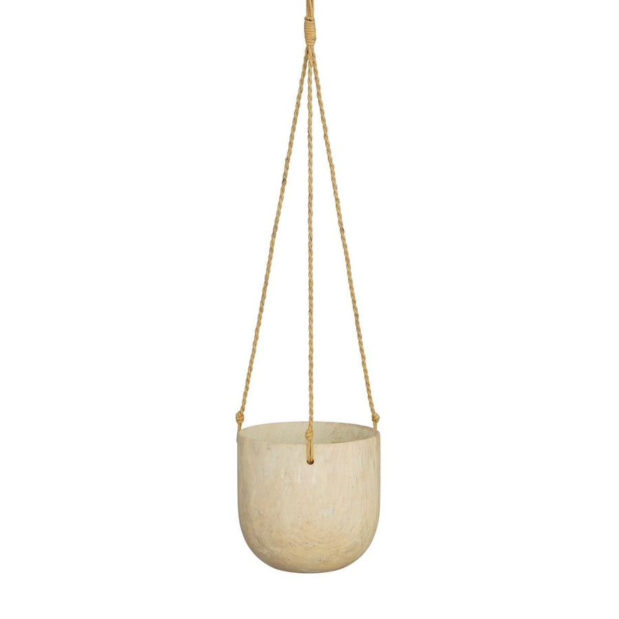 Trentino pot rond hangend creme - h14xd15cm