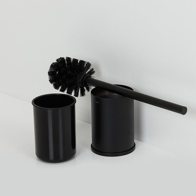 Colar Toiletborstel met houder vrijstaand Zwart