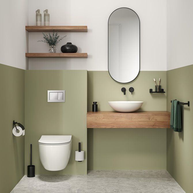 Colar Toiletborstel met houder vrijstaand Zwart