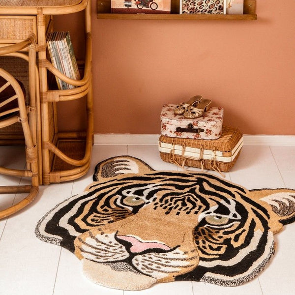 Rajah Tiger Head Rug Large