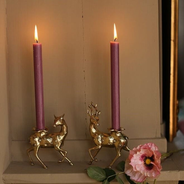 Lovely Deer Candle Holder Set