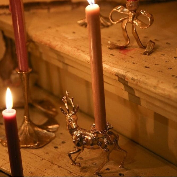 Lovely Deer Candle Holder Set