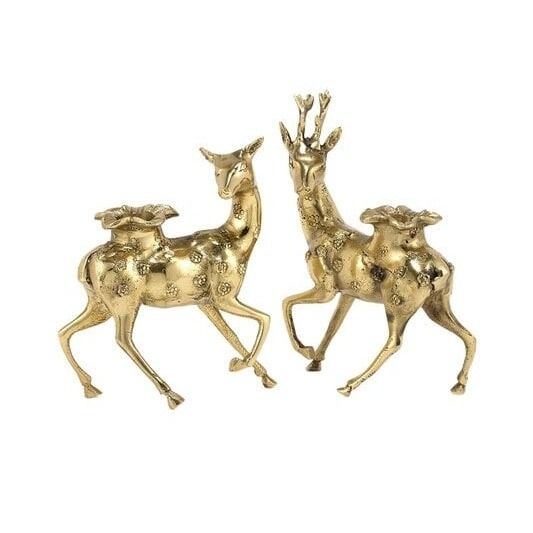 Lovely Deer Candle Holder Set