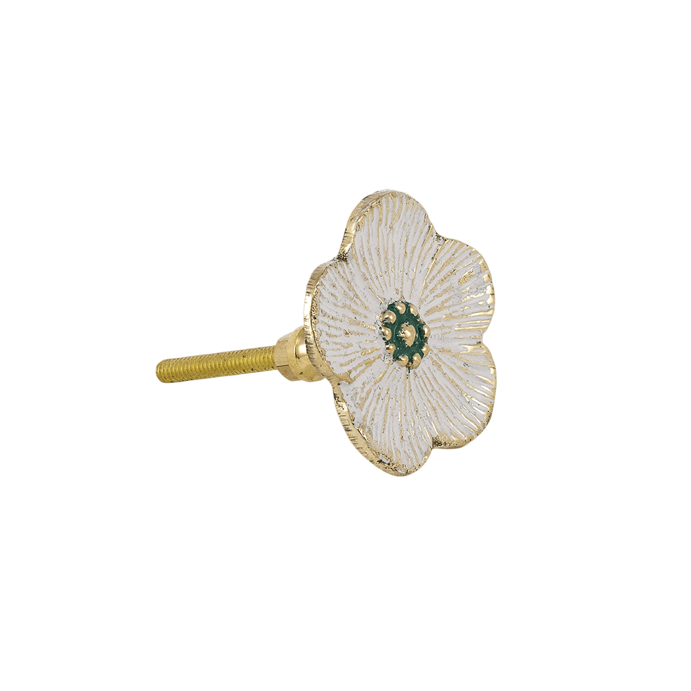 Faye Flower Knob White