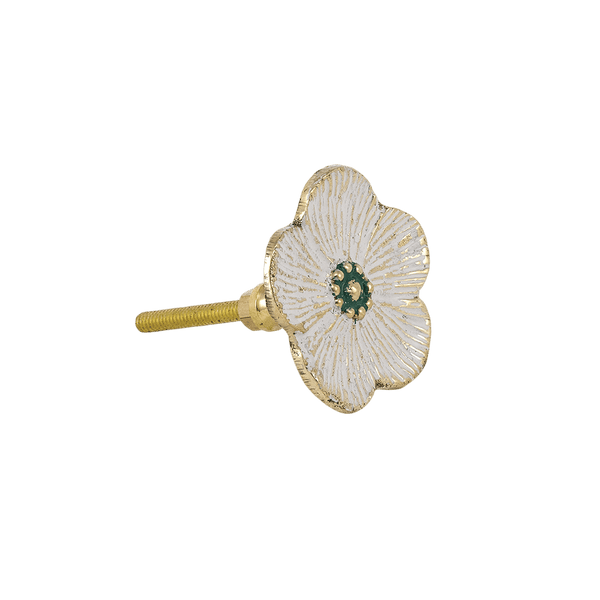 Faye Flower Knob White