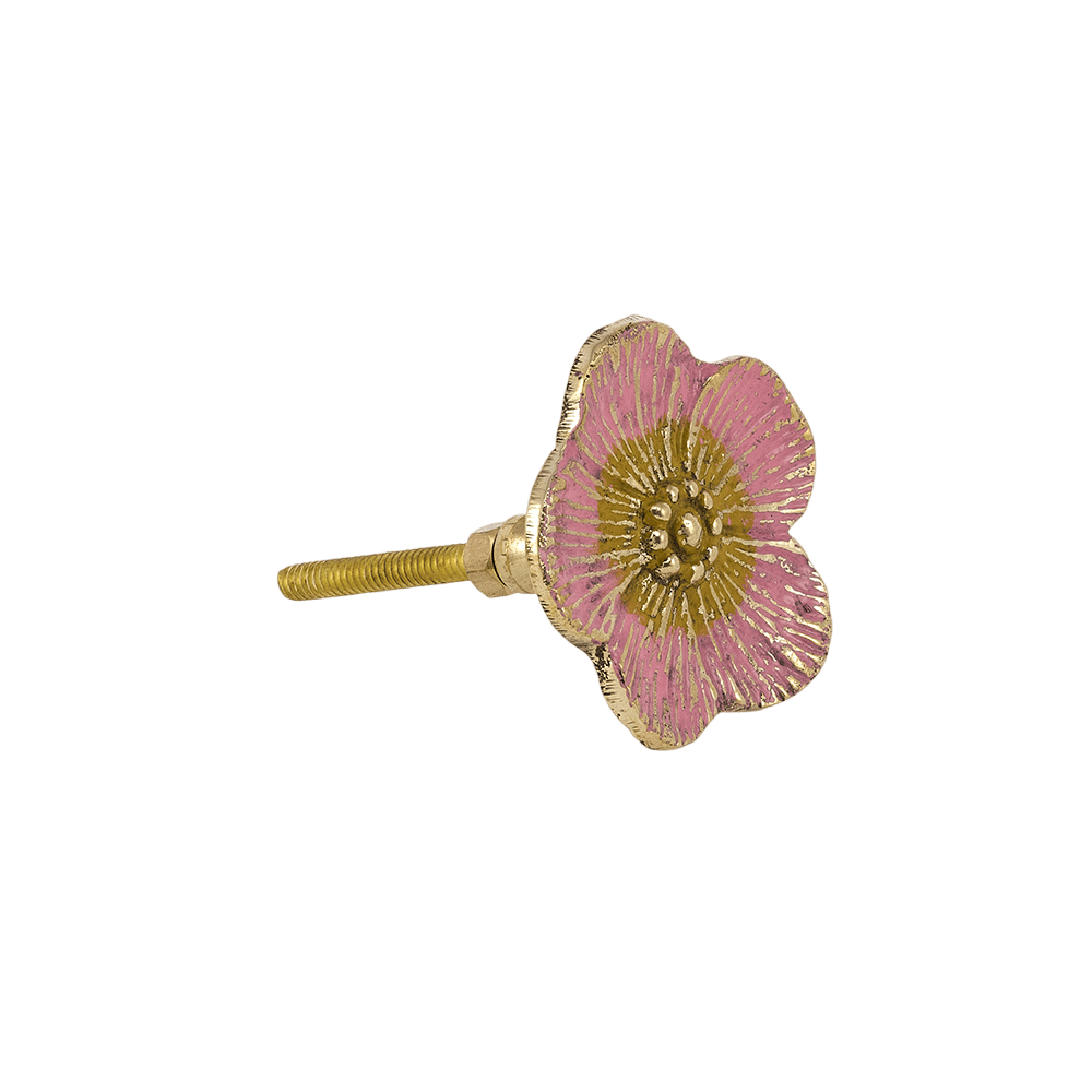 Faye Flower Knob Pink