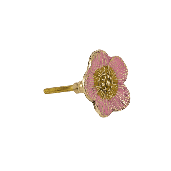 Faye Flower Knob Pink
