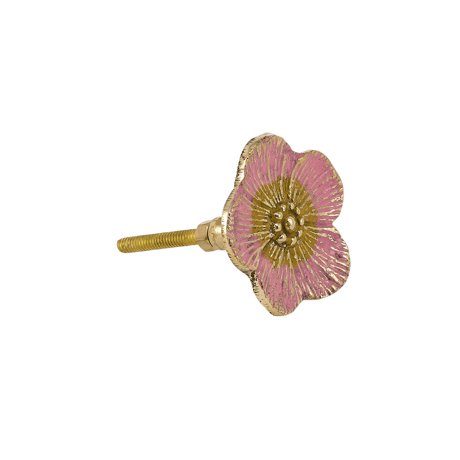 Faye Flower Knob Pink