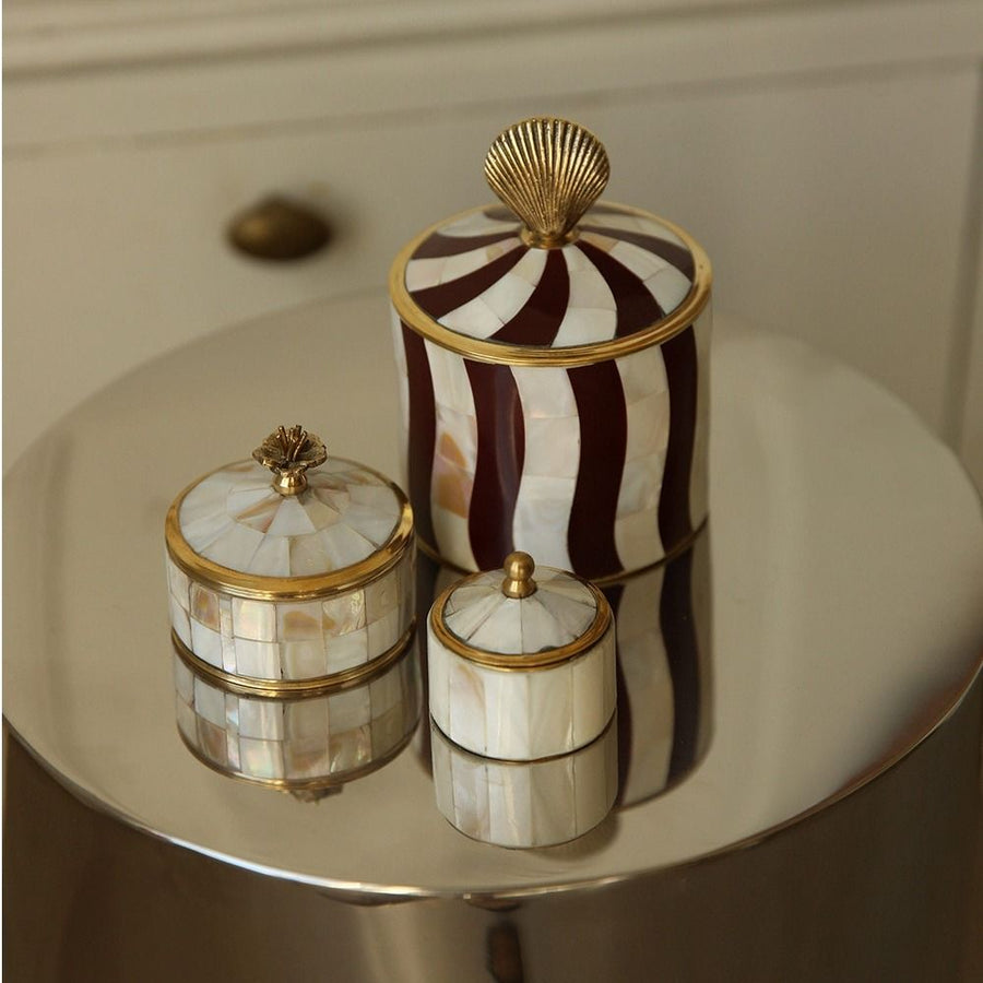 Abby Shell Circus Box Large Burgundy