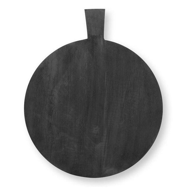 Tray with Handle Round Black 52x45x1.5cm